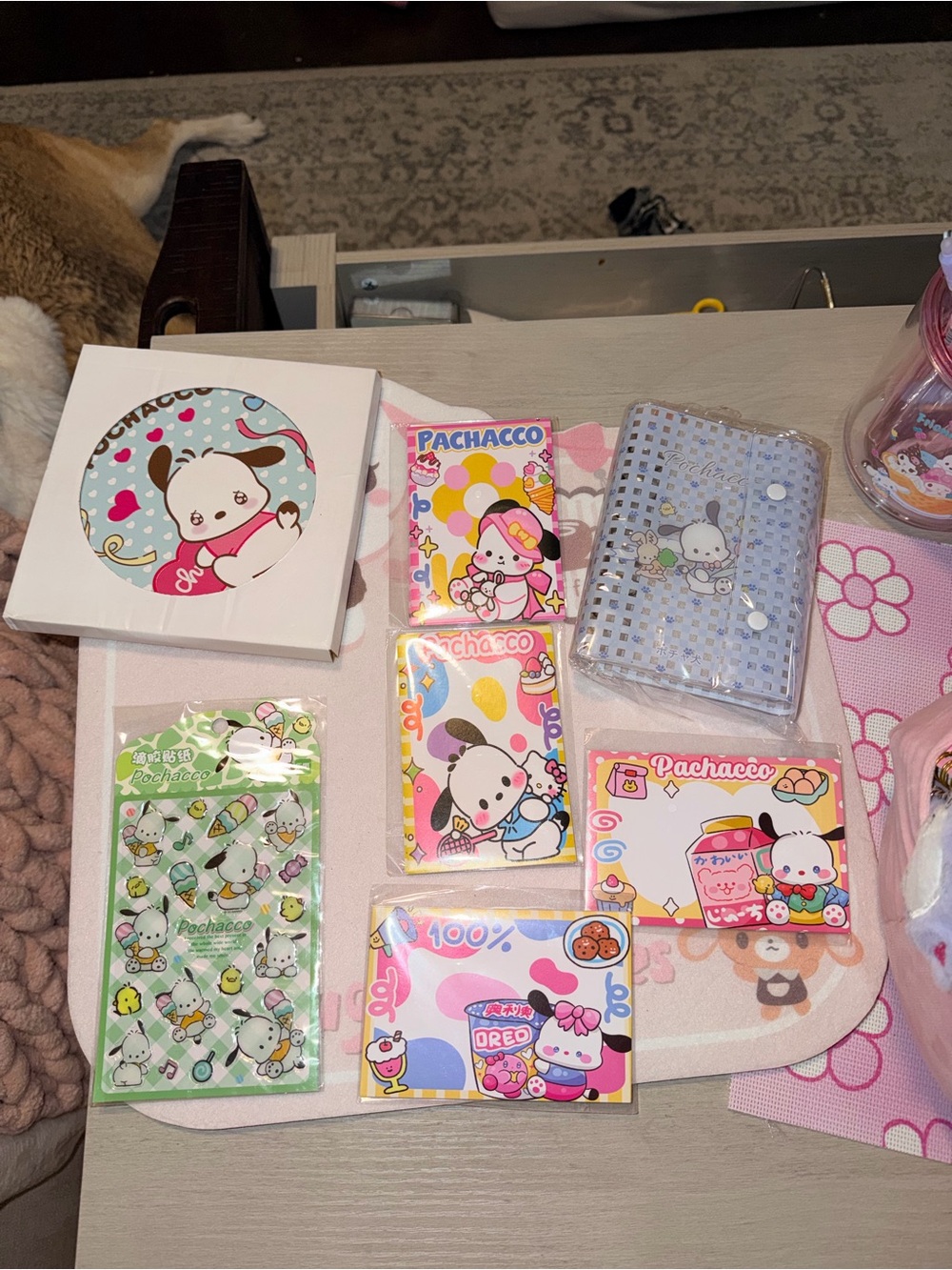 Sanrio Pochacco Kawaii Stationery Set - Pink, Blue & Pastel Mix